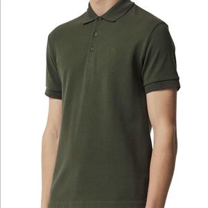 Men’s Small Petite (S/P) army green Burberry Polo